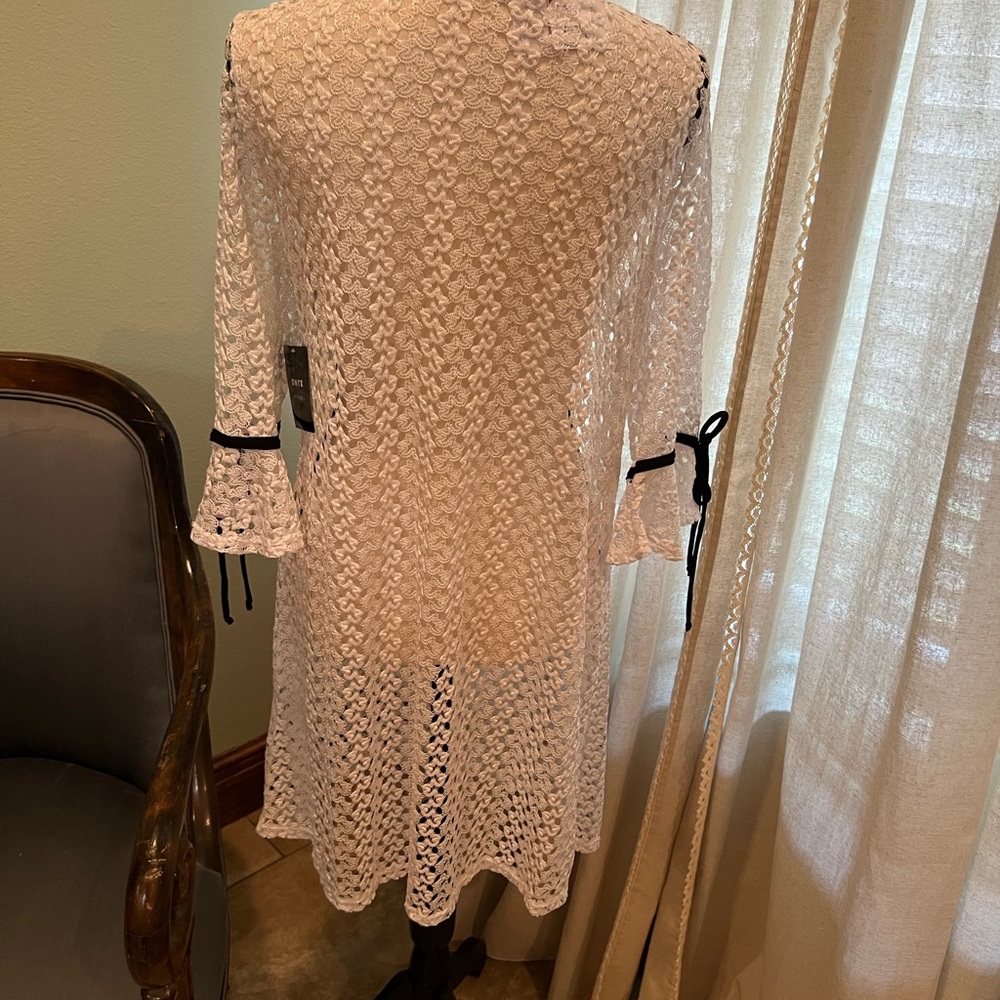 NWT white lace cardigan size Large - Picture 5 of 8